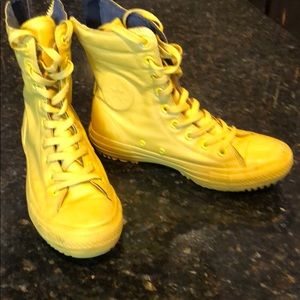 yellow converse rain boots